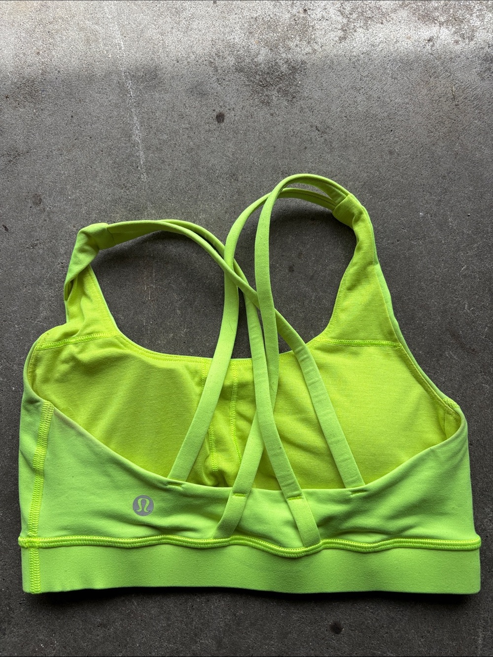 lululemon athletica Neon Lime Cross-Back Sports Bra
